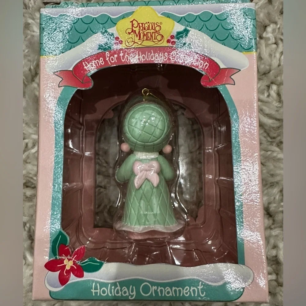 Enesco Precious Moments Chapel Ornament 1992 and 1995 Home for the Holidays